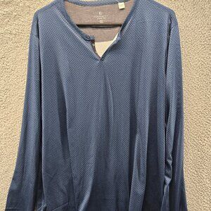 Con.struct  Mens Long Sleeve Shirt  Size XXL 2XL Pullover Dots New
